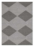 8' X 10' Gray and Ivory Geometric Area Rug - Homeroots - Flyclothing LLC