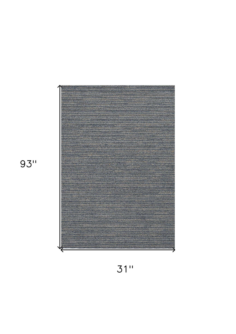 2' X 8' Denim Industrial Runner Rug - Homeroots - Flyclothing LLC
