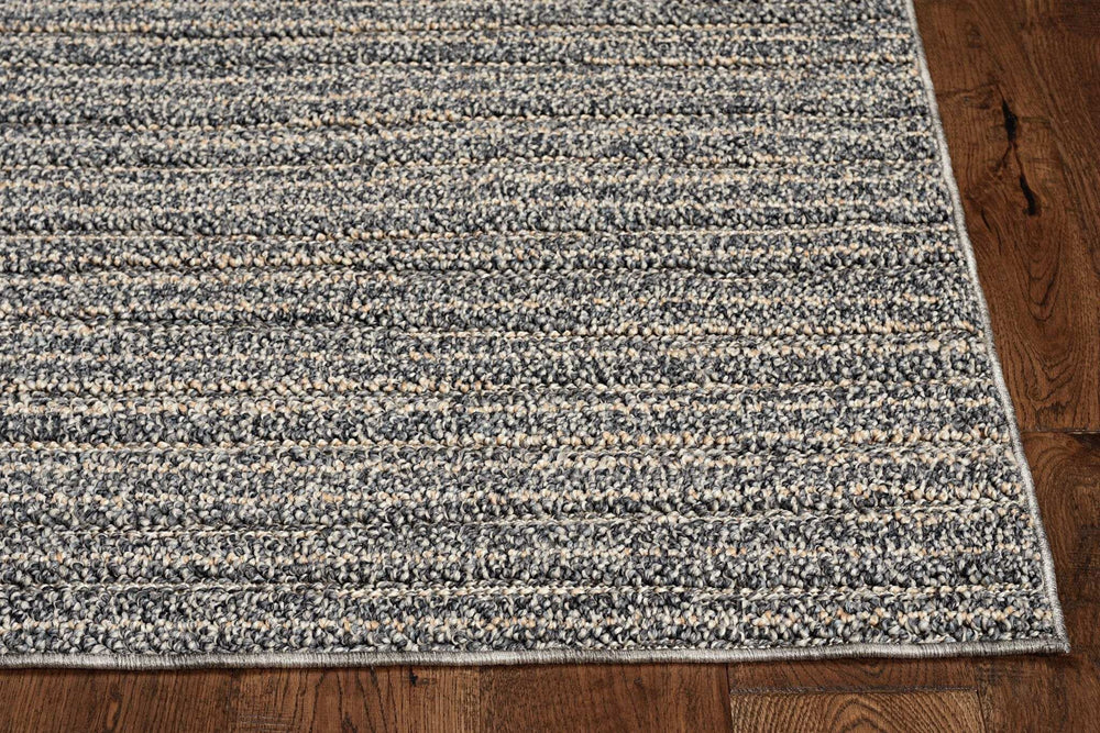 7' X 9' Denim Blue Abstract Indoor Outdoor Area Rug - Homeroots - Flyclothing LLC