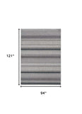 8' X 10' Taupe Striped Area Rug - Homeroots - Flyclothing LLC