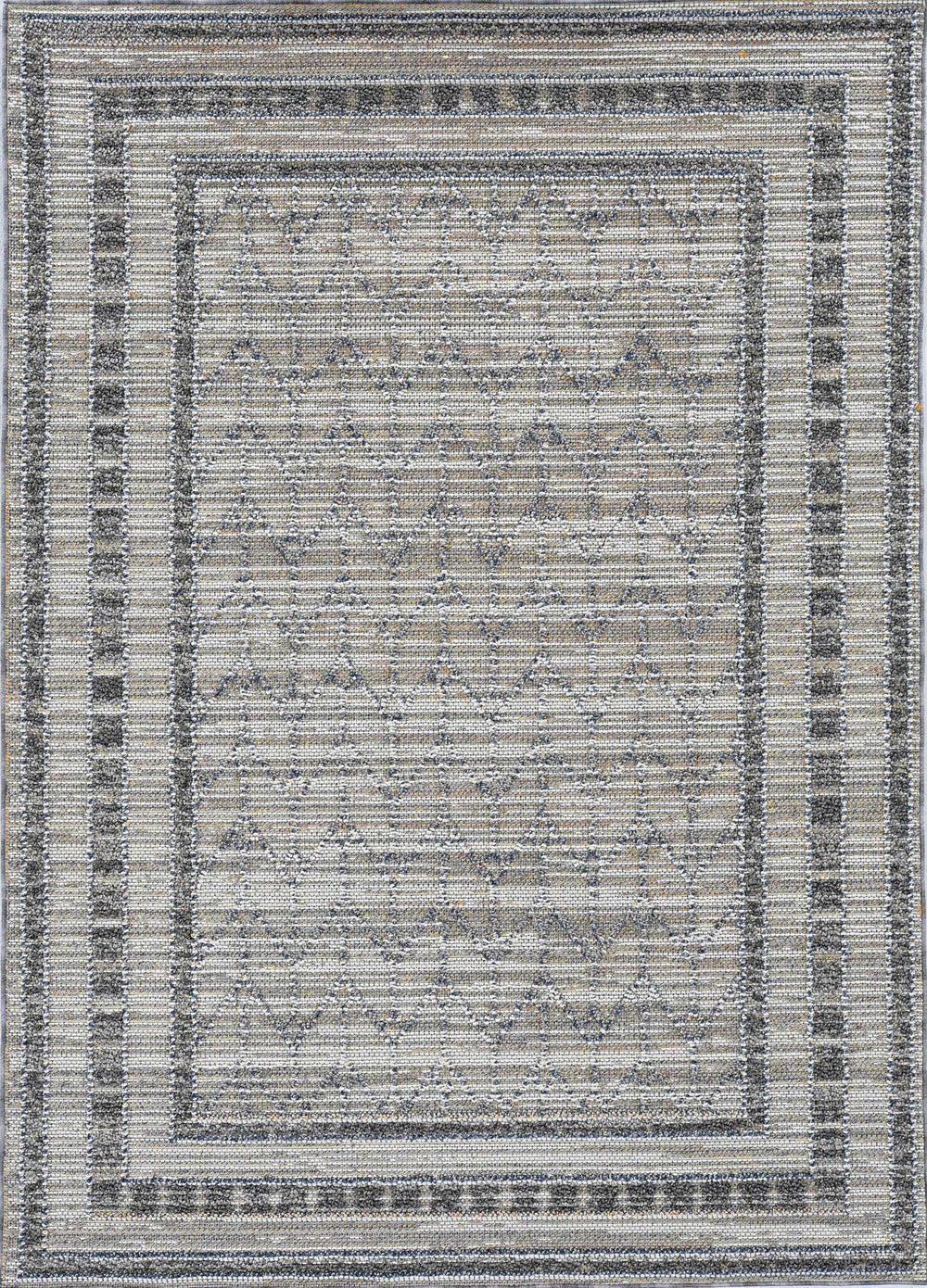 4' X 6' Gray Chevron Indoor Outdoor Area Rug - Homeroots - Flyclothing LLC