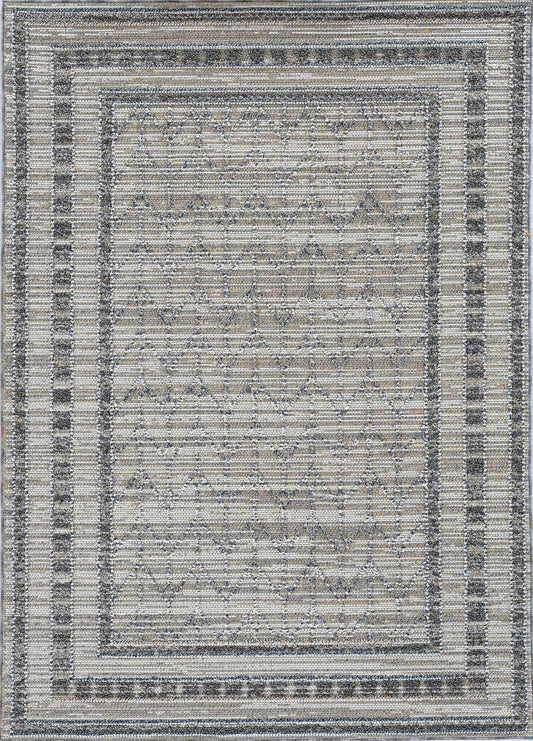 4' X 6' Gray Chevron Indoor Outdoor Area Rug - Homeroots - Flyclothing LLC