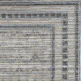 8' X 10' Gray Striped Indoor Outdoor Area Rug - Homeroots - Flyclothing LLC