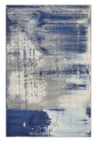3' X 5' Ice Blue Abstract Brushstrokes Area Rug - Homeroots - Flyclothing LLC