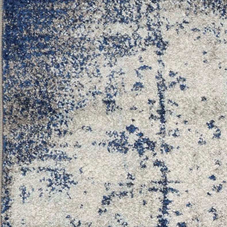 5' X 7' Ice Blue Abstract Splash Indoor Area Rug - Homeroots - Flyclothing LLC