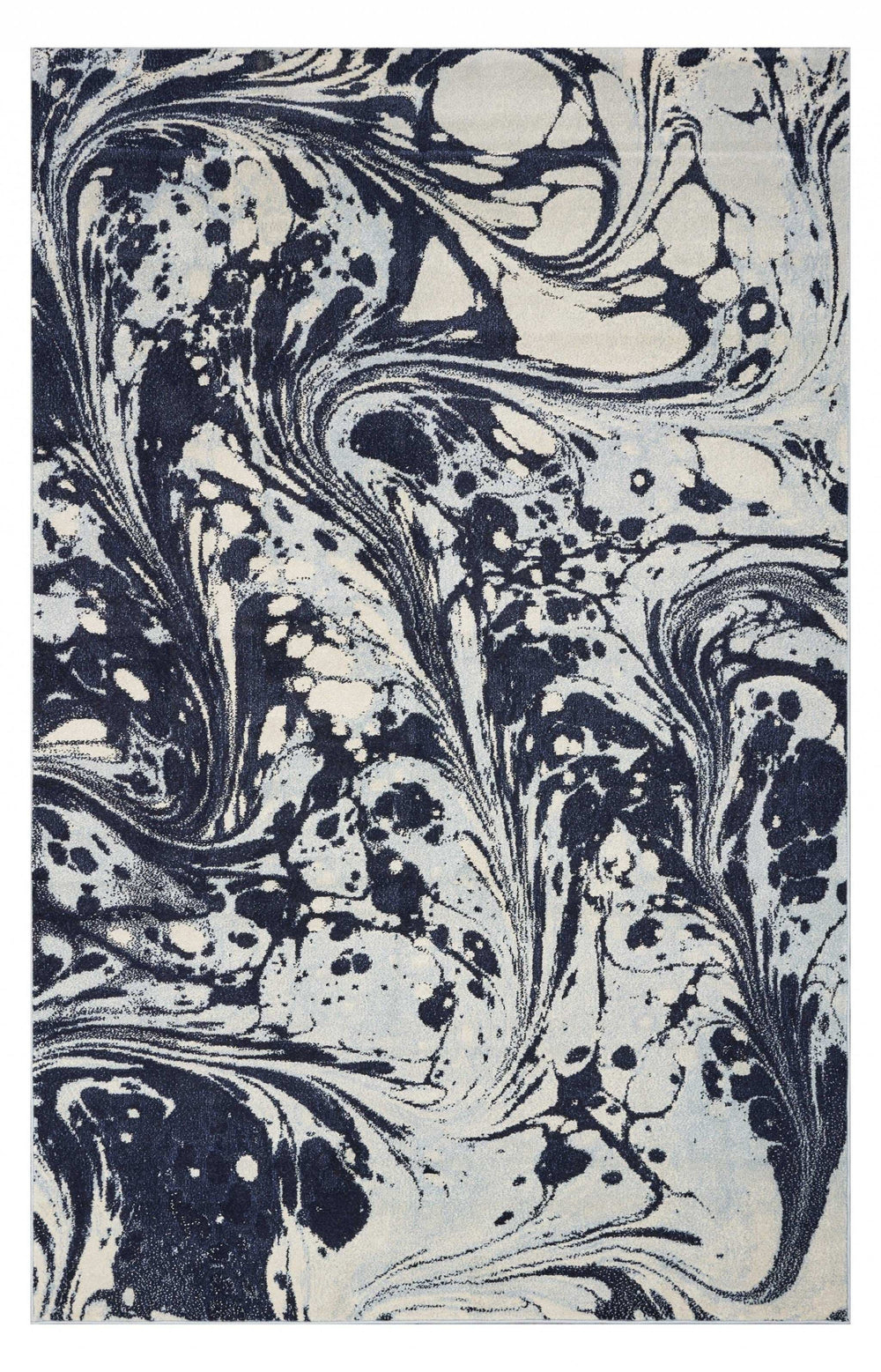 3' X 5' Blue Abstract Splashes Area Rug - Homeroots - Flyclothing LLC