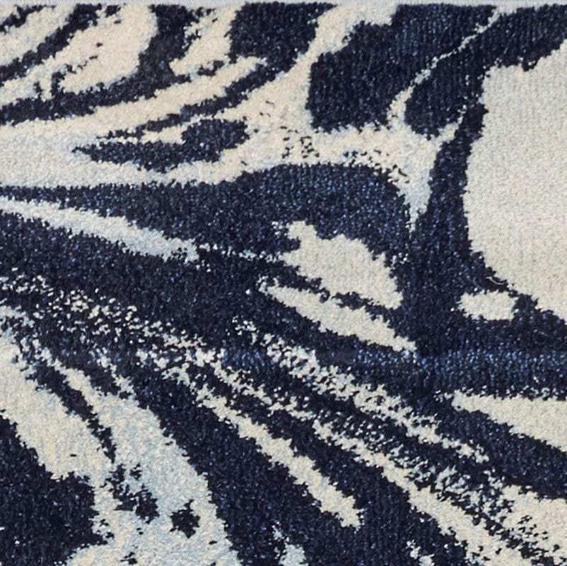 5' X 7' Blue Paint Splash Indoor Area Rug - Homeroots - Flyclothing LLC