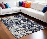 7' X 10' Blue Machine Woven Abstract Indoor Area Rug - Homeroots - Flyclothing LLC