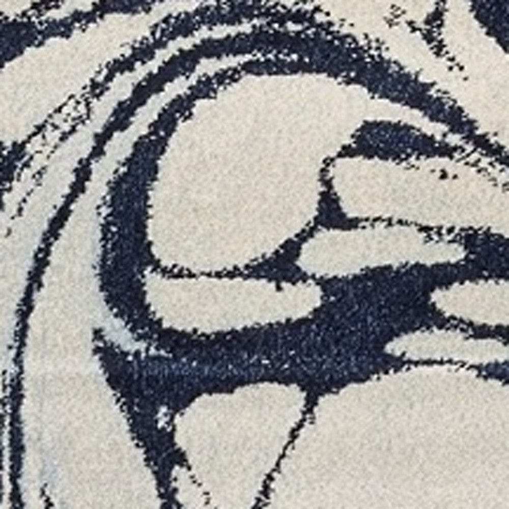 7' X 10' Blue Machine Woven Abstract Indoor Area Rug - Homeroots - Flyclothing LLC