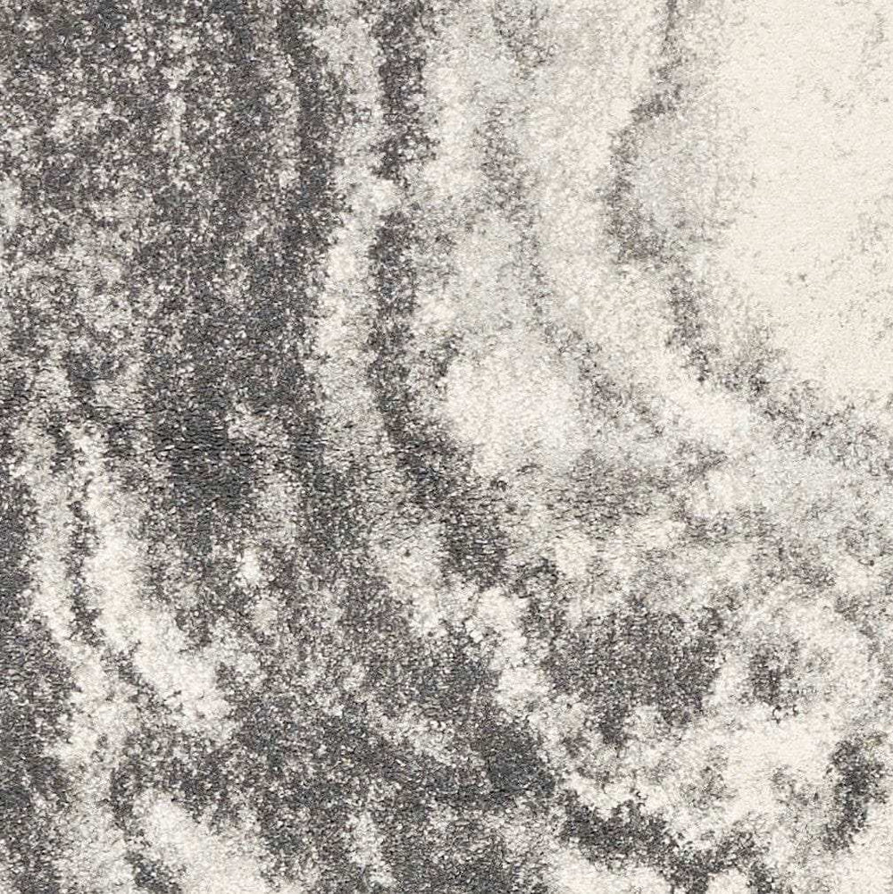 3' X 5' Ivory Grey Machine Woven Marble Indoor Area Rug - Homeroots - Flyclothing LLC