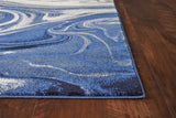 3' X 5' Blue Abstract Waves Area Rug - Homeroots - Flyclothing LLC
