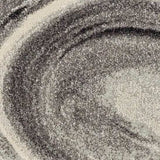 3' X 5' Grey Black Machine Woven Marble Indoor Area Rug - Homeroots - Flyclothing LLC