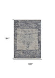 9' X 12' Charcoal and Gray Medallion Area Rug - Homeroots - Flyclothing LLC