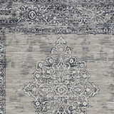 9' X 12' Charcoal and Gray Medallion Area Rug - Homeroots - Flyclothing LLC