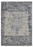 9' X 12' Charcoal and Gray Medallion Area Rug - Homeroots - Flyclothing LLC