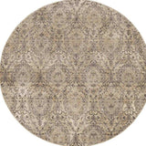 7' Gray Damask Area Rug - Homeroots - Flyclothing LLC