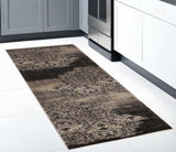8' Blue Machine Woven Vintage Traditional Indoor Runner Rug - Homeroots - Flyclothing LLC
