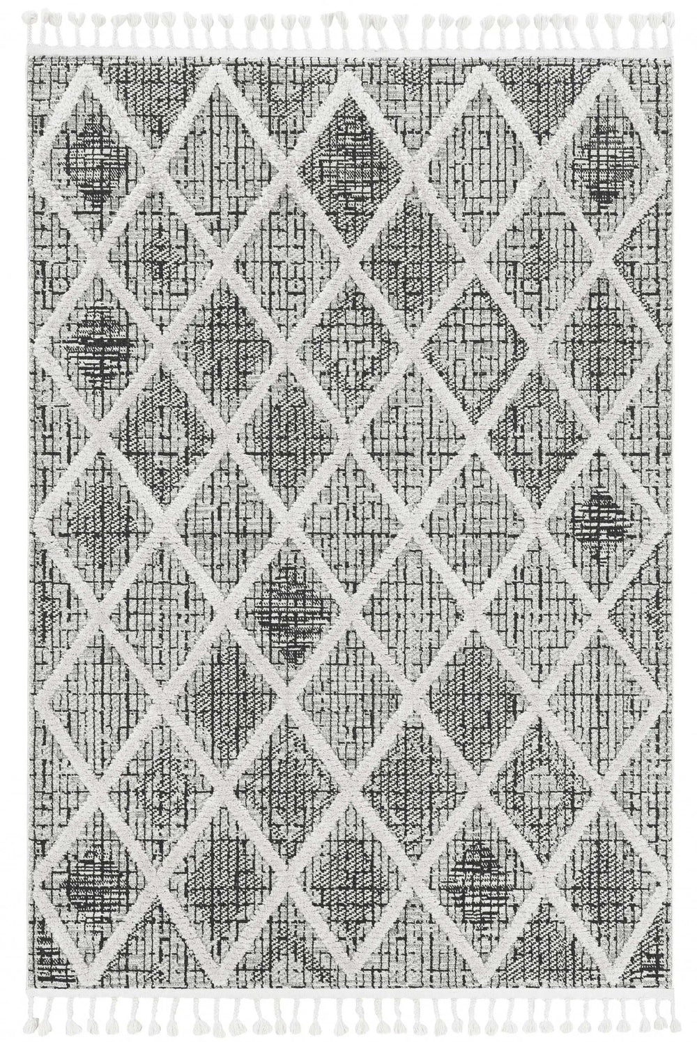12' X 15' Charcoal Geometric Area Rug - Homeroots - Flyclothing LLC