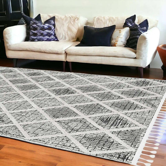 12' X 15' Charcoal Geometric Area Rug - Homeroots - Flyclothing LLC