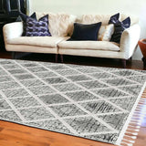12' X 15' Charcoal Geometric Area Rug - Homeroots - Flyclothing LLC