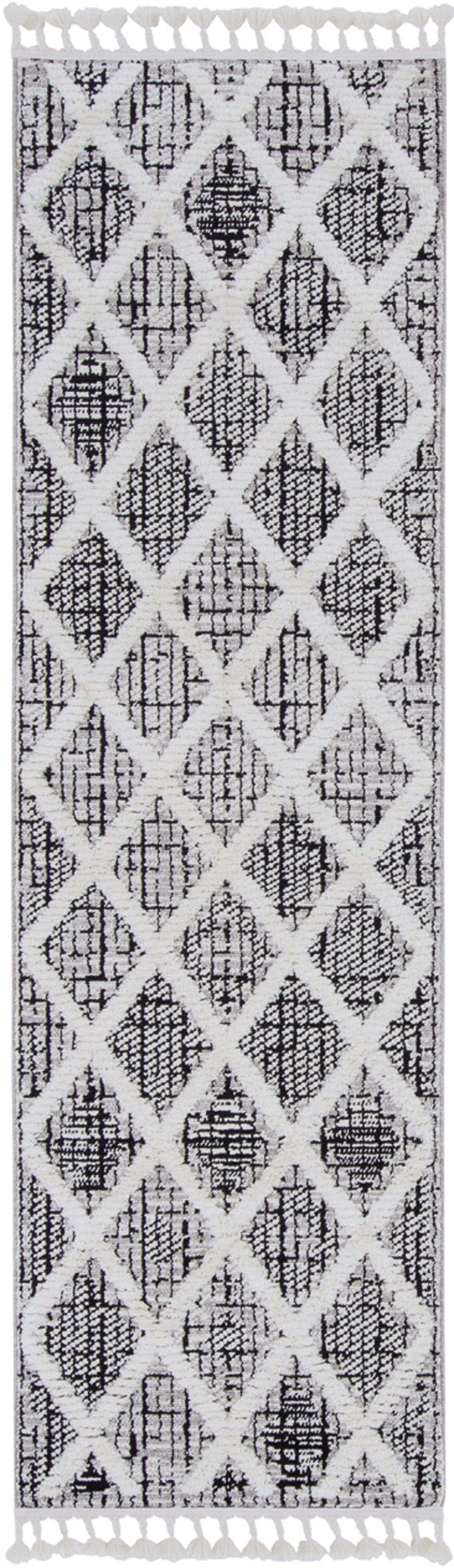 5' X 8' Charcoal Geometric Area Rug - Homeroots - Flyclothing LLC