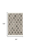 94 X 130 Charcoal Polyester Rug - Homeroots - Flyclothing LLC