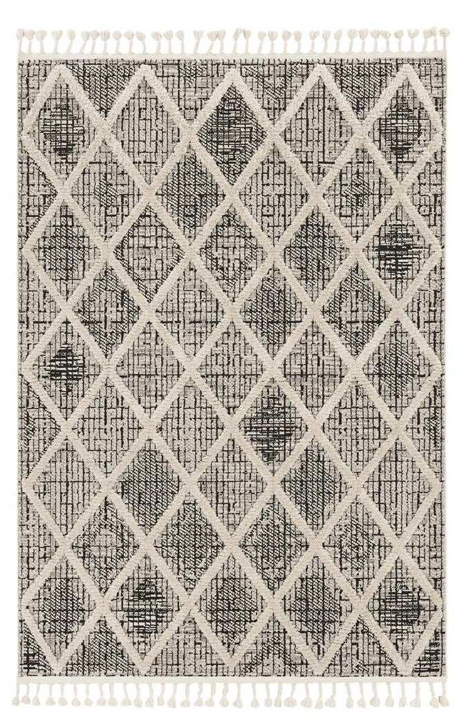 94 X 130 Charcoal Polyester Rug - Homeroots - Flyclothing LLC