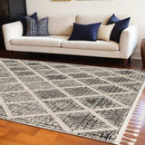 94 X 130 Charcoal Polyester Rug - Homeroots - Flyclothing LLC