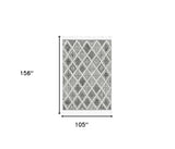 105 X 156 Charcoal Polyester Rug - Homeroots - Flyclothing LLC