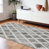 105 X 156 Charcoal Polyester Rug - Homeroots - Flyclothing LLC