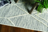12' X 15' Gray and Ivory Geometric Area Rug - Homeroots - Flyclothing LLC