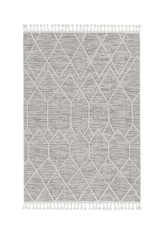 12' X 15' Gray and Ivory Geometric Area Rug - Homeroots - Flyclothing LLC