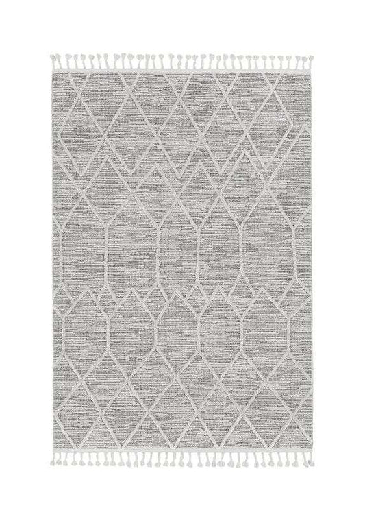 12' X 15' Gray and Ivory Geometric Area Rug - Homeroots - Flyclothing LLC