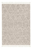 8' X 11' Ivory Grey Machine Woven Geometric Indoor Area Rug - Homeroots - Flyclothing LLC