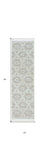 8' Beige and Ivory Geometric Runner Rug - Homeroots - Flyclothing LLC
