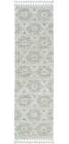 8' Beige and Ivory Geometric Runner Rug - Homeroots - Flyclothing LLC