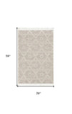 3' X 5' Ivory Chevron Area Rug - Homeroots - Flyclothing LLC