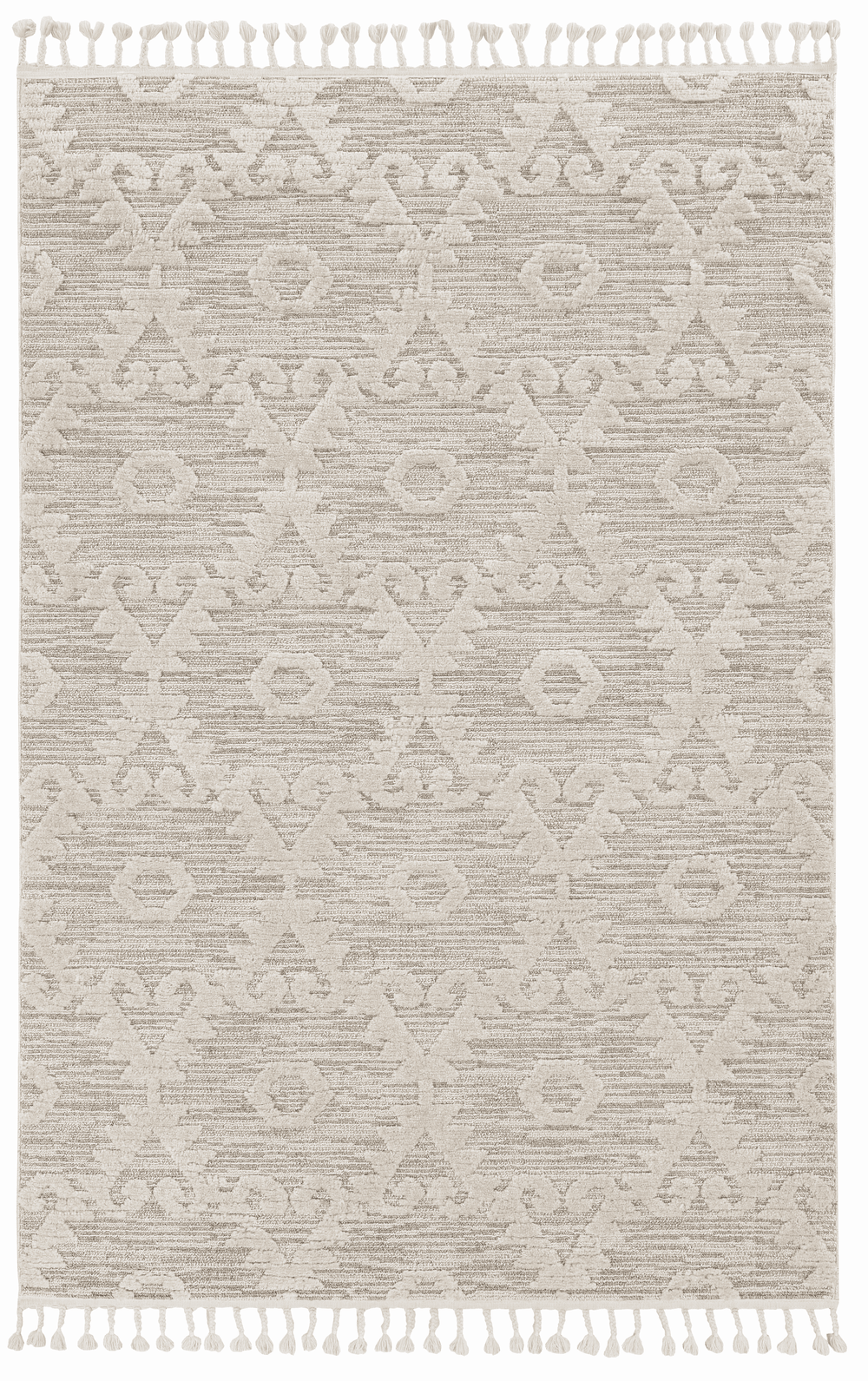 3' X 5' Ivory Chevron Area Rug - Homeroots - Flyclothing LLC
