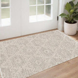 3' X 5' Ivory Chevron Area Rug - Homeroots - Flyclothing LLC