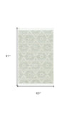 5' X 8' Beige and Ivory Geometric Area Rug - Homeroots - Flyclothing LLC