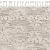 8' X 11' Ivory Beige Diamond Area Rug - Homeroots - Flyclothing LLC