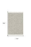 12' X 15' Gray and Ivory Geometric Area Rug - Homeroots - Flyclothing LLC