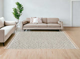 12' X 15' Gray and Ivory Geometric Area Rug - Homeroots - Flyclothing LLC