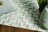 3' X 5' Ivory Grey Zigzag Diamonds Area Rug With Fringe - Homeroots - Flyclothing LLC