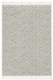 3' X 5' Ivory Grey Zigzag Diamonds Area Rug With Fringe - Homeroots - Flyclothing LLC