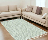5' X 8' Gray and Ivory Geometric Area Rug - Homeroots - Flyclothing LLC
