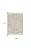 8' X 11' Ivory Grey Machine Woven Diamond Geometric Indoor Area Rug - Homeroots - Flyclothing LLC