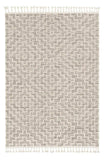 8' X 11' Ivory Grey Machine Woven Diamond Geometric Indoor Area Rug - Homeroots - Flyclothing LLC