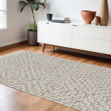 105 X 156 Ivory Grey Polyester Rug - Homeroots - Flyclothing LLC