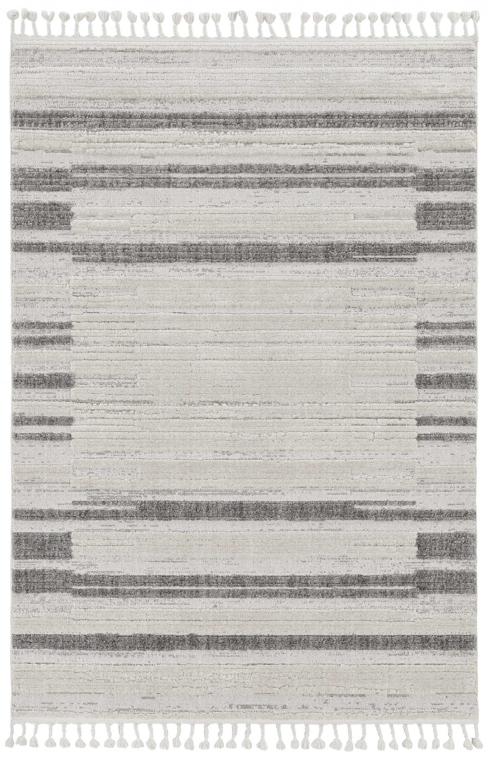 12' X 15' Gray and Ivory Abstract Area Rug - Homeroots - Flyclothing LLC
